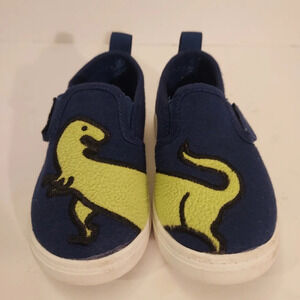 Wonder Nation Dino Mint Blue and Green Dinosaur Slip On Casual Shoes in Size 5